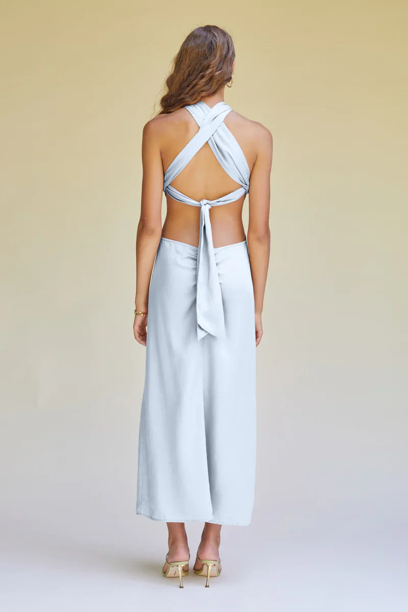 SUBOO - Kari Handerchief Dress (Pale Blue) - Image 2