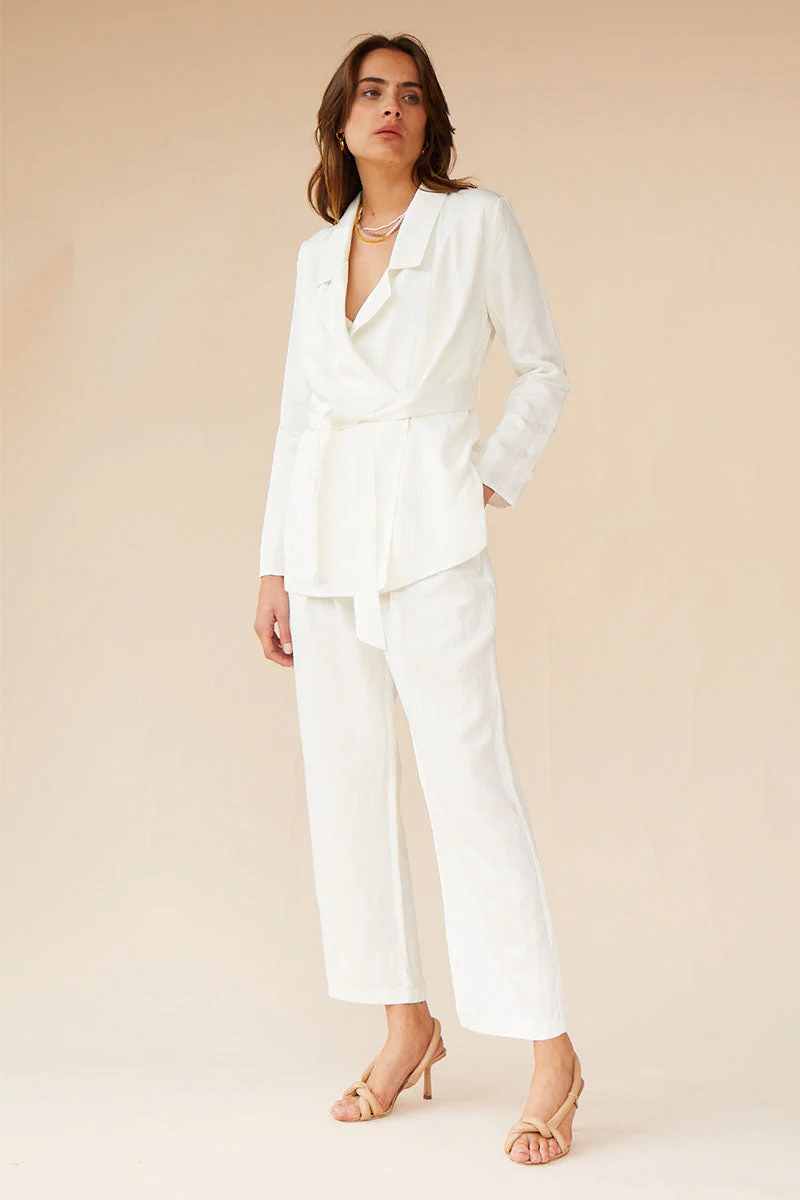 SUBOO - Marlo Drapey Blazer (Ivory) - Image 3