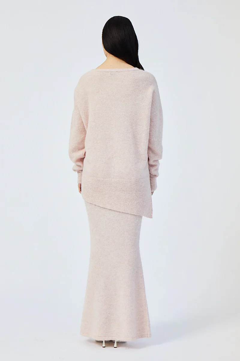 SUBOO - MOLLIE KNIT MAXI SKIRT (LIGHT PINK) - Image 2
