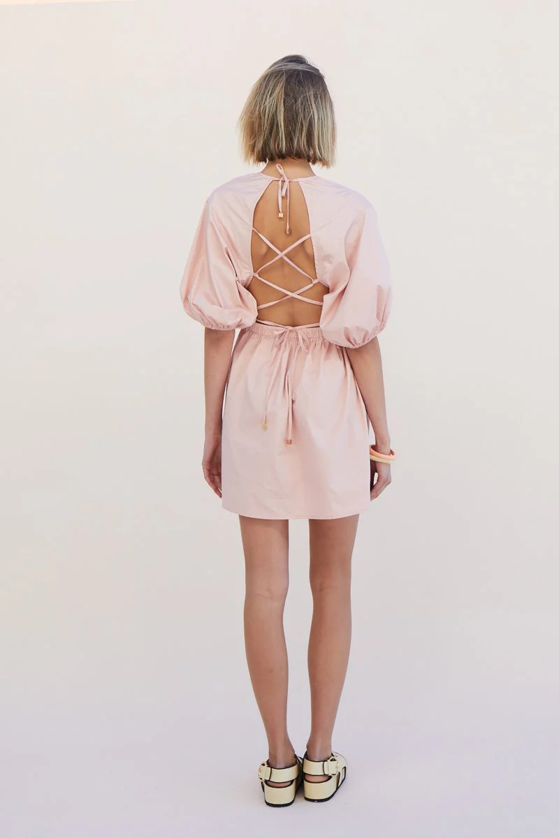 SUBOO - Rossana Mini Dress Backless Dress (Nude Pink) - Image 3