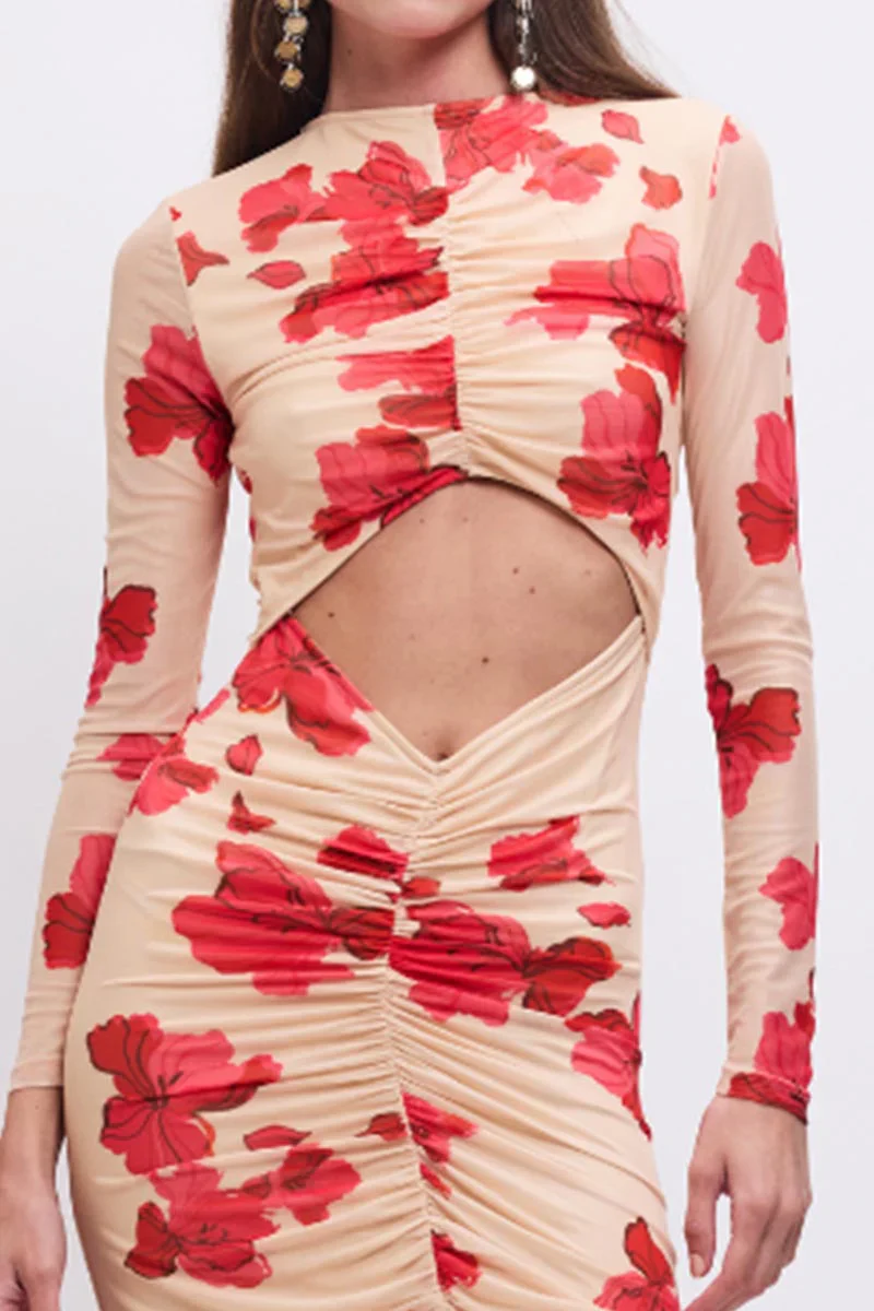 SUBOO - SUZIE FLORAL LONG SLEEVE REVERSIBLE MAXI DRESS - Image 3