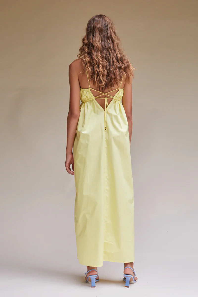 SUBOO - Tali Strappy Maxi Dress (Lemon) FINAL SALE - Image 2