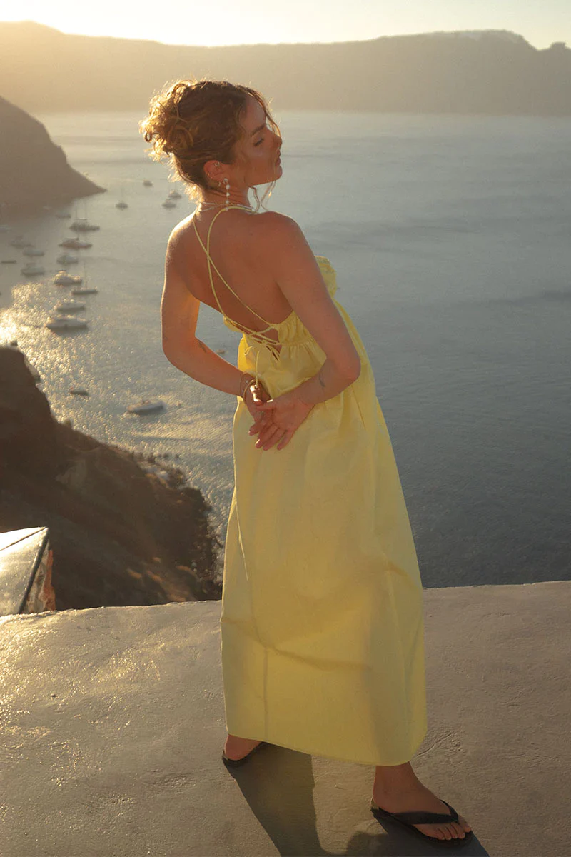 SUBOO - Tali Strappy Maxi Dress (Lemon) FINAL SALE - Image 5