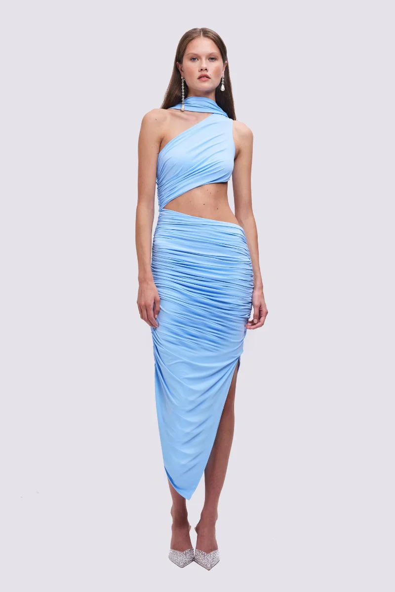 SUBOO - TAYLOR DRAPED MAXI DRESS (SKY BLUE)