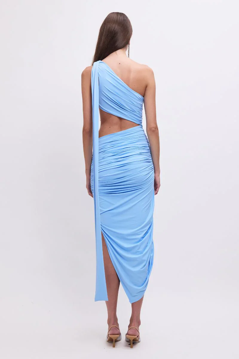 SUBOO - TAYLOR DRAPED MAXI DRESS (SKY BLUE) - Image 3