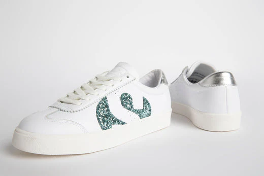 SUPERGA - 2843 Club S Comfort Leather Glitter (Blue) - Image 4