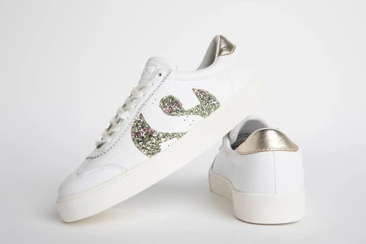 SUPERGA - 2843 Club S Comfort Leather Glitter (White Platinum) - Image 4