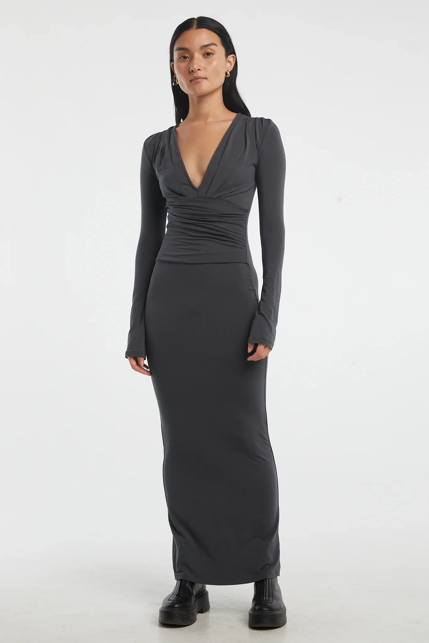 THE LINE BY K - Calli Dress (Deep Grey)