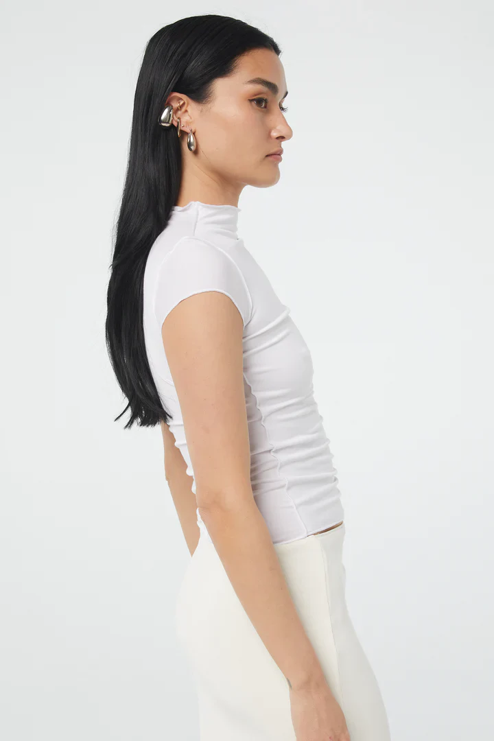 THE LINE BY K - Reese Mock Neck Top (Vanilla) - Image 7