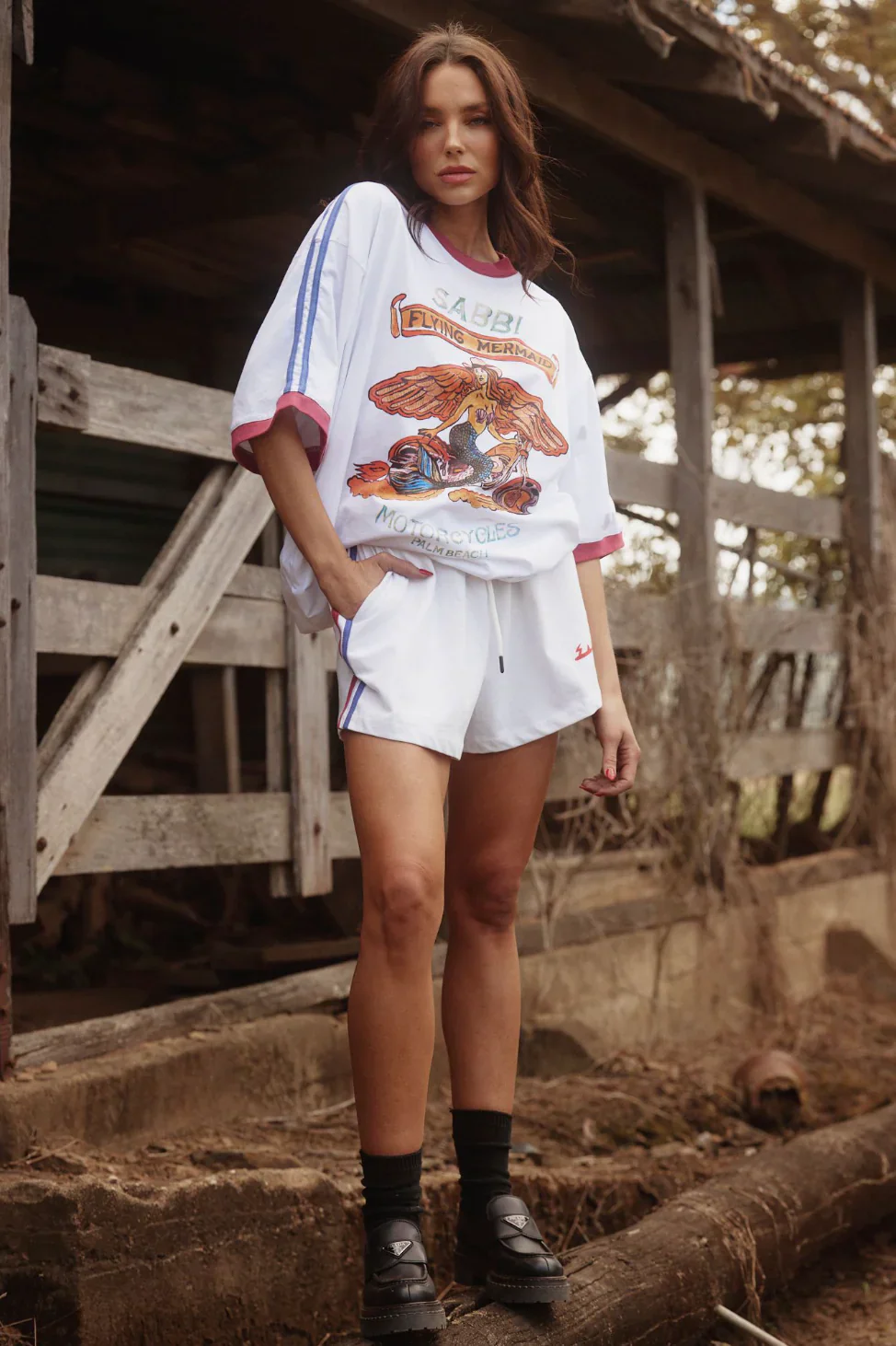 THE VERY OVERSIZED FLYING MERMAID TEE (WHITE) - Image 3