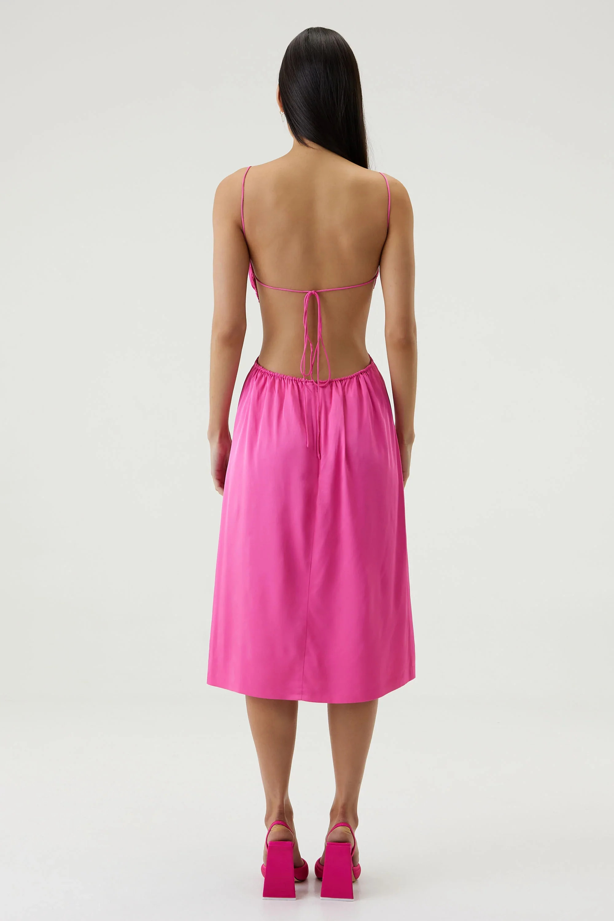 THIRD FORM - Drawn Out Midi Dress (Lipstick) - Image 3