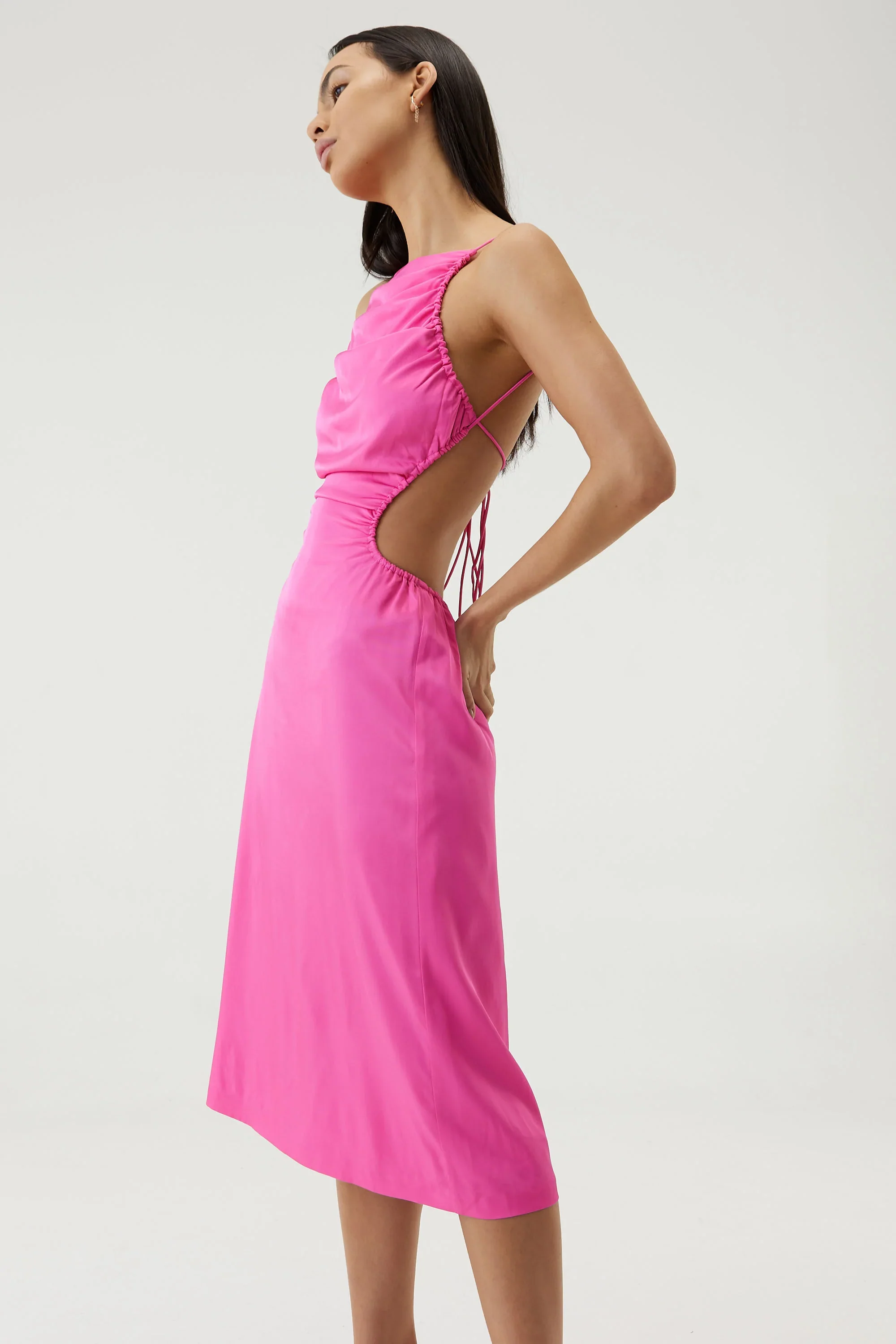 THIRD FORM - Drawn Out Midi Dress (Lipstick) - Image 4