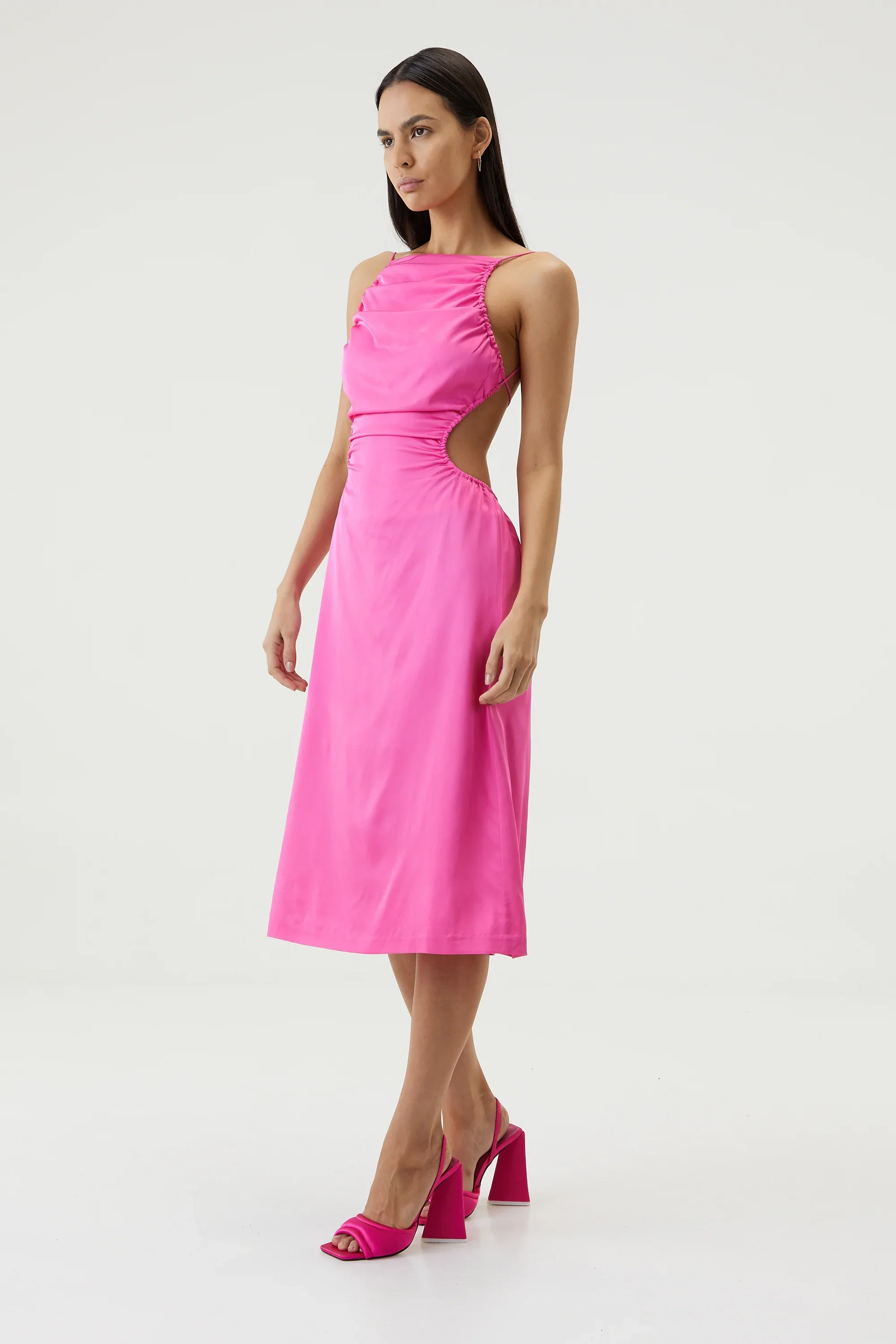 THIRD FORM - Drawn Out Midi Dress (Lipstick) - Image 5