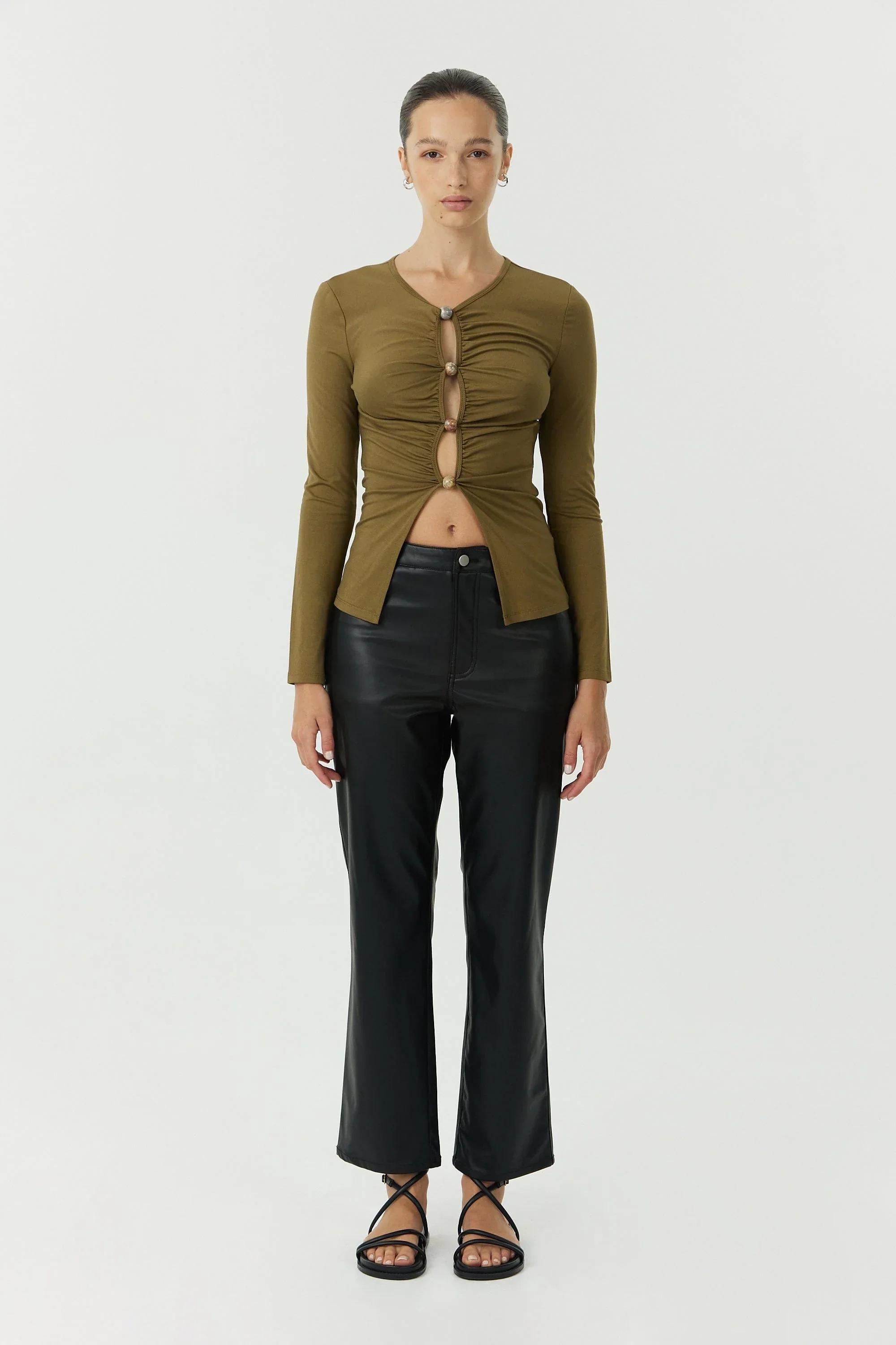 THIRD FORM - HIDDEN GEM LONG SEEVE TOP (MOSS) - Image 3