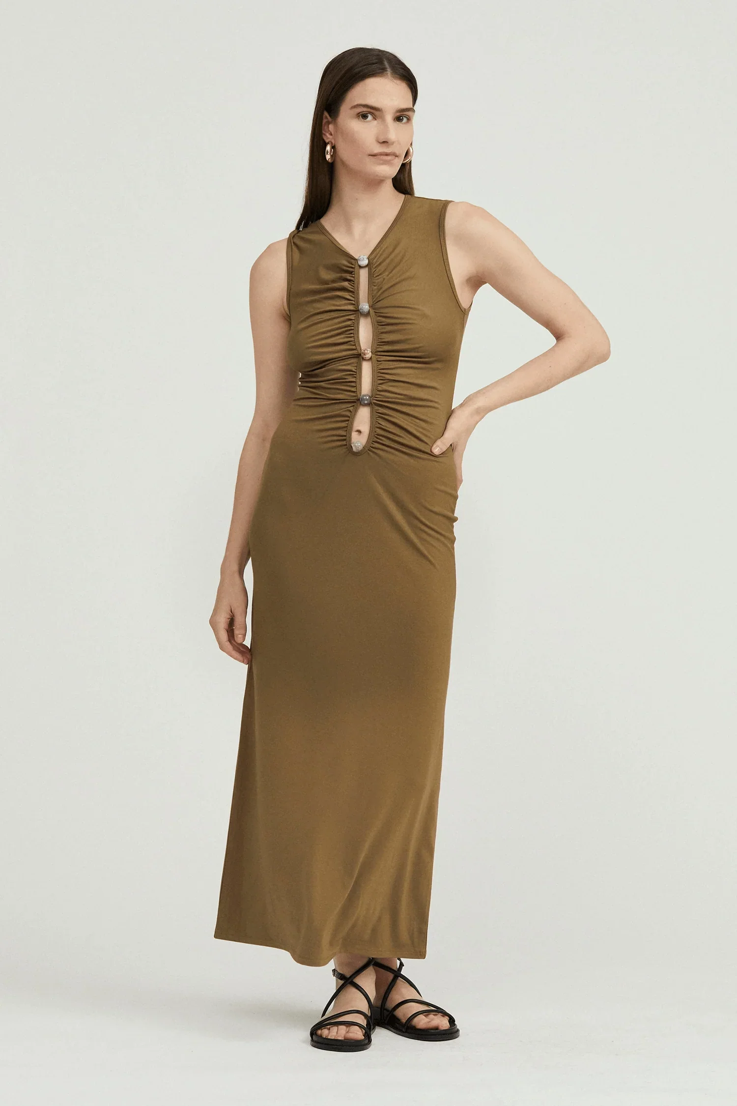 THIRD FORM - HIDDEN GEM TANK MAXI DRESS (MOSS) - Image 4