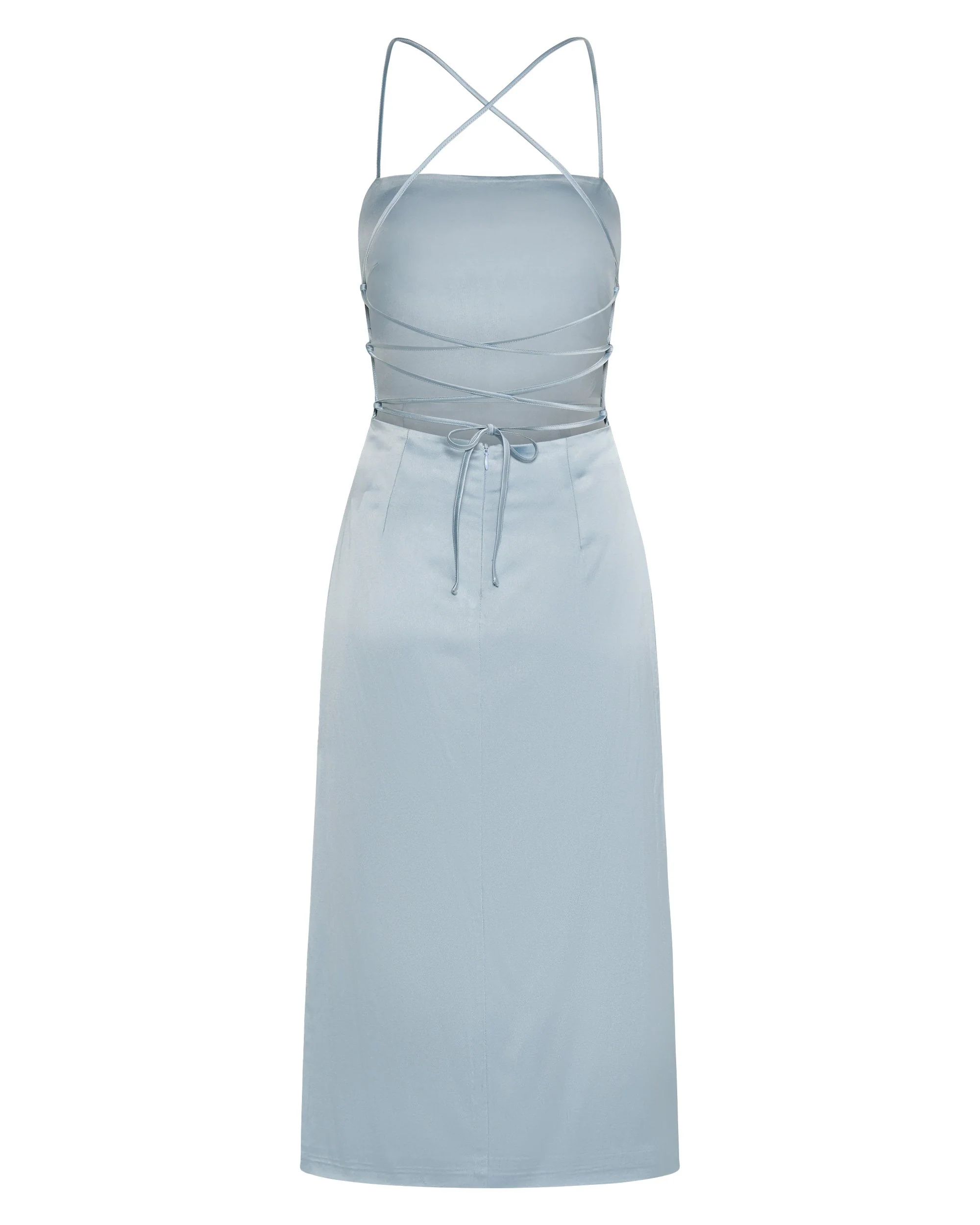 THIRD FORM - Long Nights Lace Back Dress (Powder Blue) - Image 3