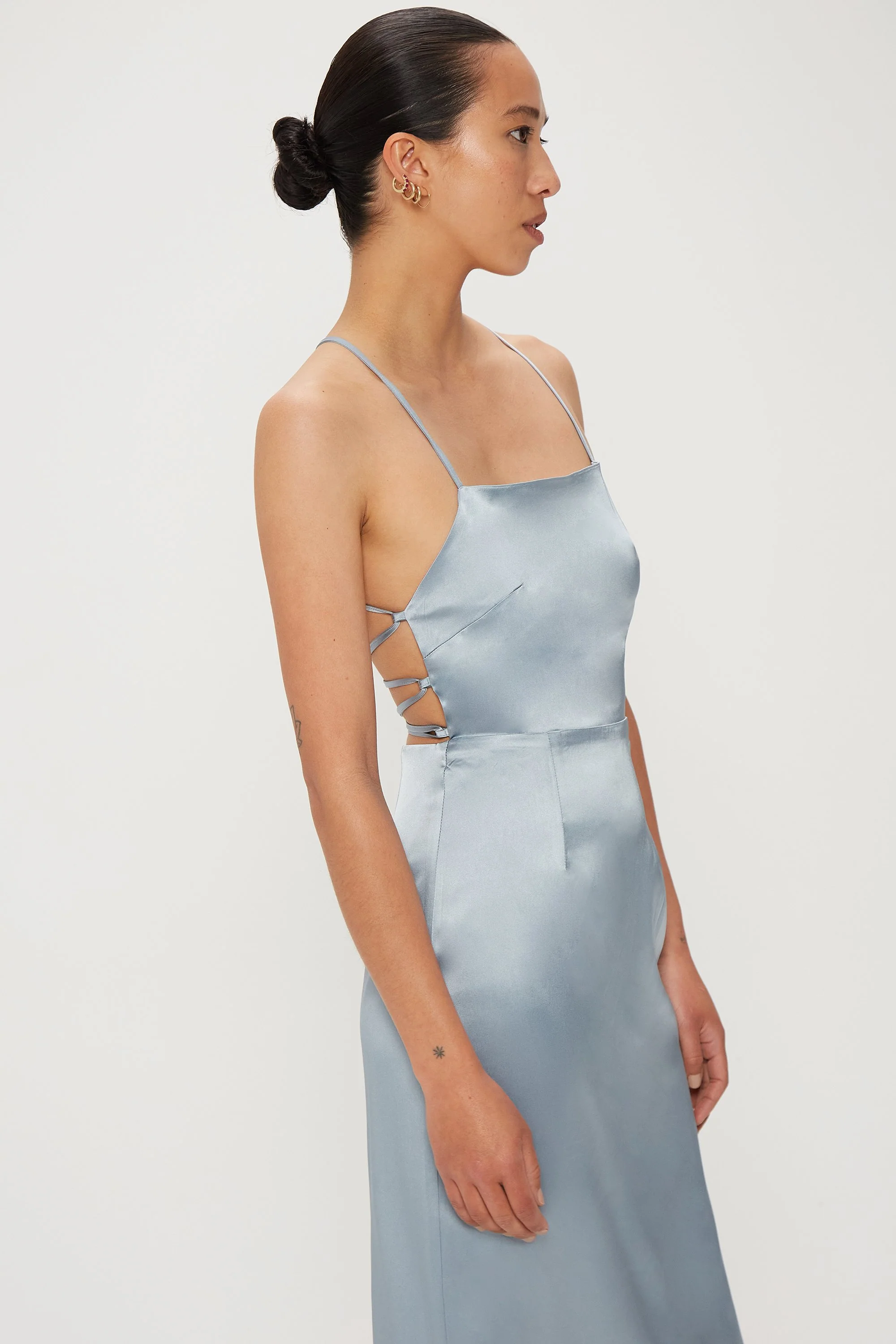THIRD FORM - Long Nights Lace Back Dress (Powder Blue) - Image 6