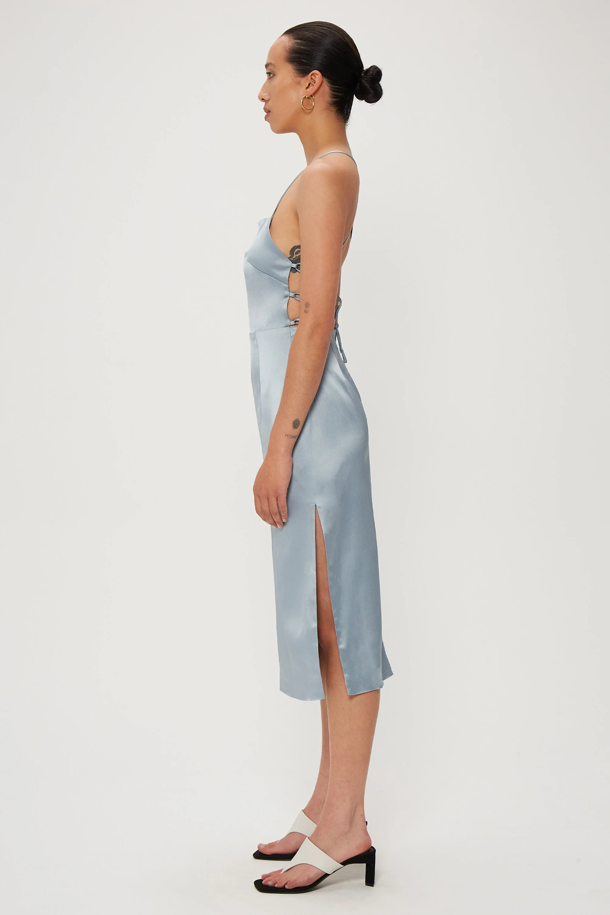 THIRD FORM - Long Nights Lace Back Dress (Powder Blue) - Image 7
