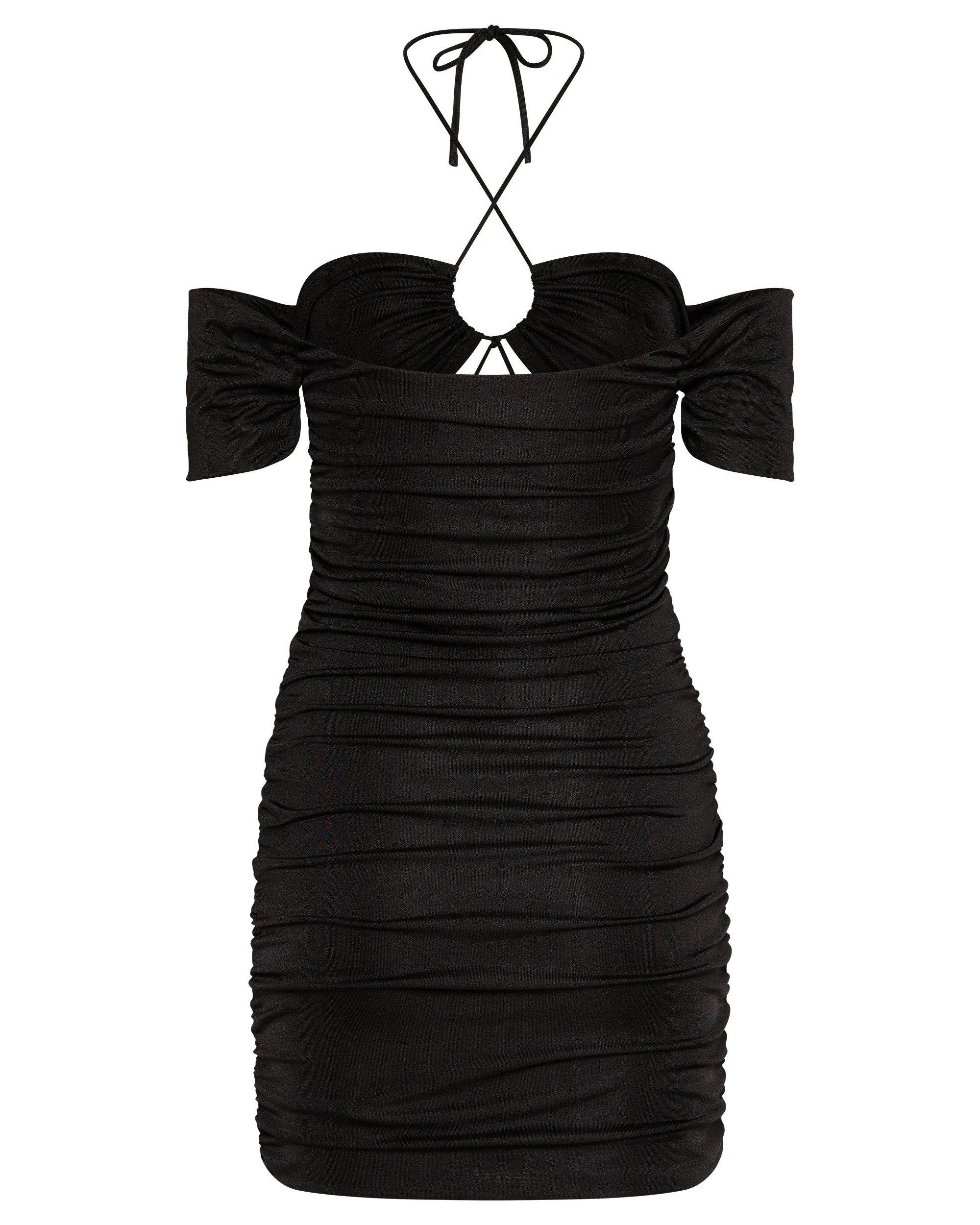 THIRD FORM - Look Through Off Shoulder Mini (Black) - Image 8