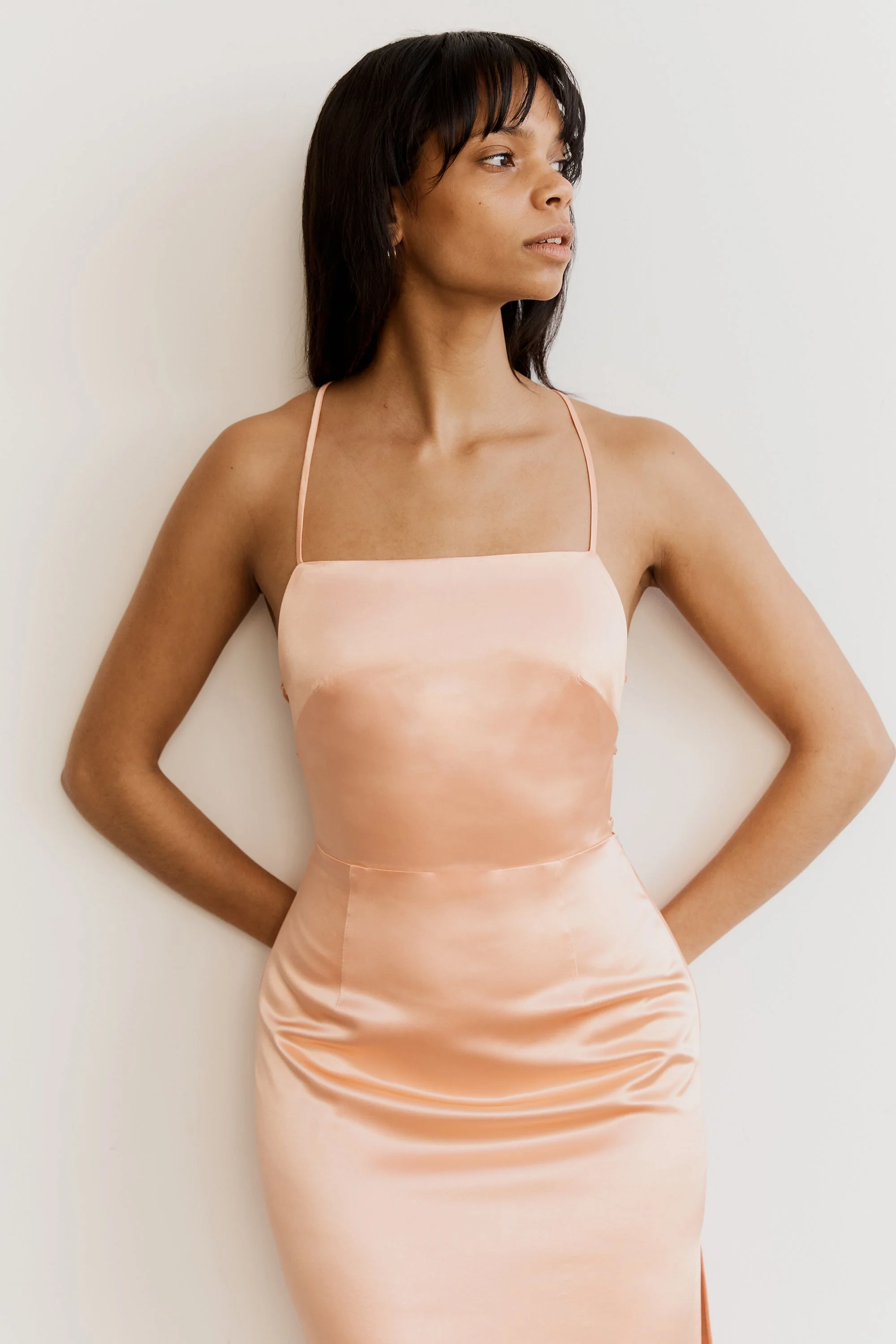 THIRD FORM - Loose Ends Midi Dress (Peach) FINAL SALE - Image 3