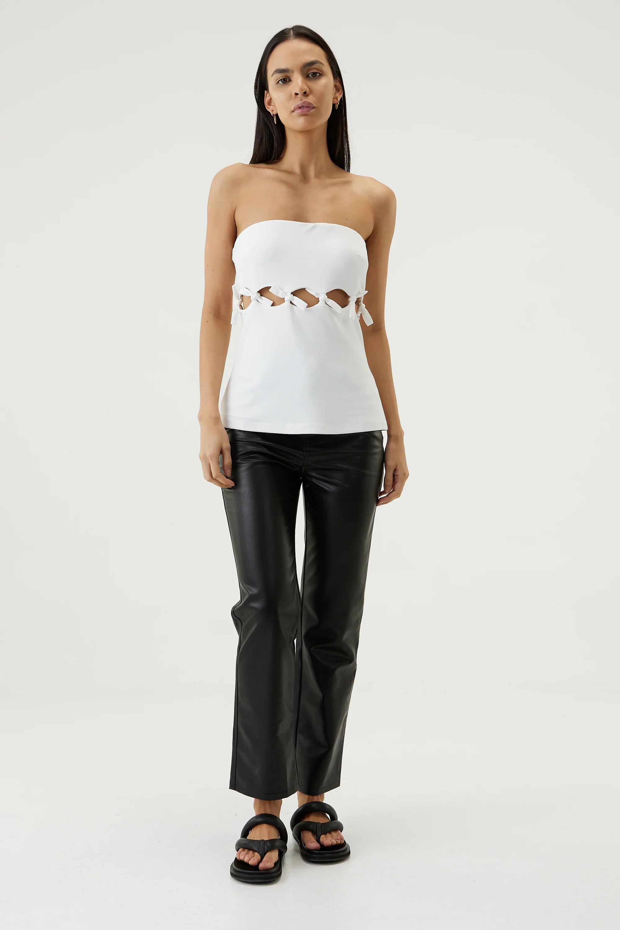 THIRD FORM - Tie Down Strapless Top (Off White) FINAL SALE - Image 3