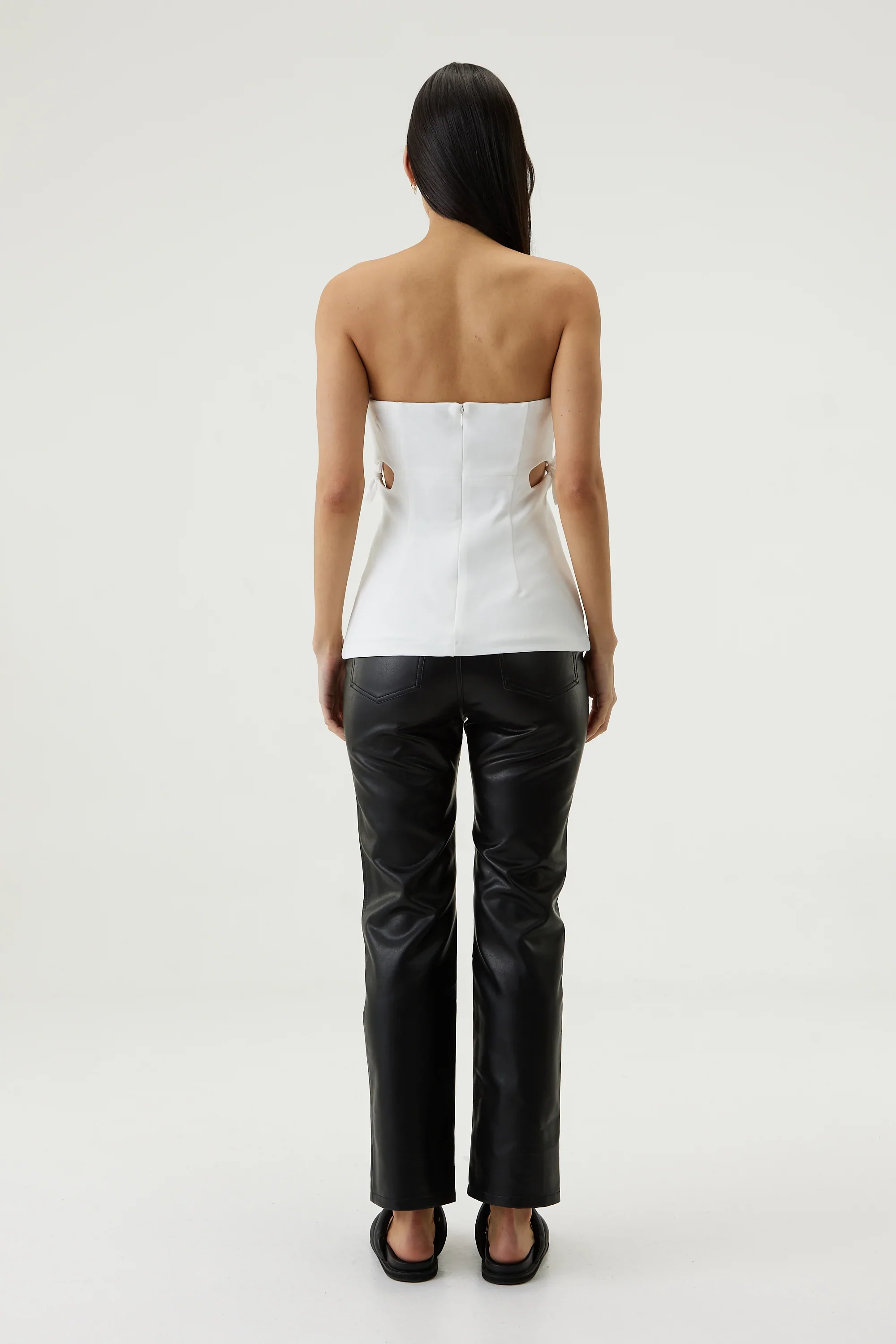 THIRD FORM - Tie Down Strapless Top (Off White) FINAL SALE - Image 4