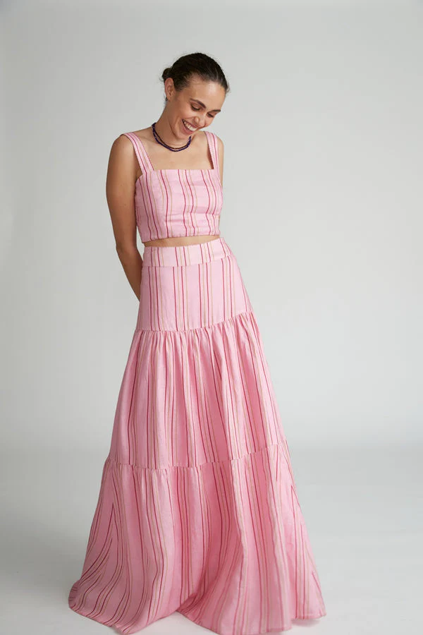 VERSIFY - Gigi Stripe Maxi Skirt