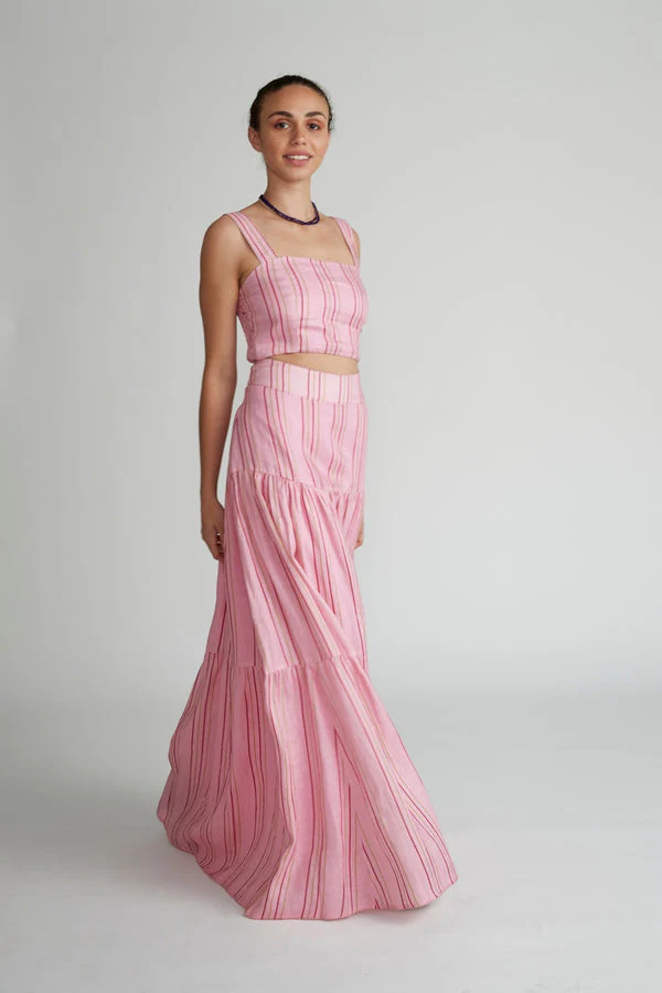 VERSIFY - Gigi Stripe Maxi Skirt - Image 3
