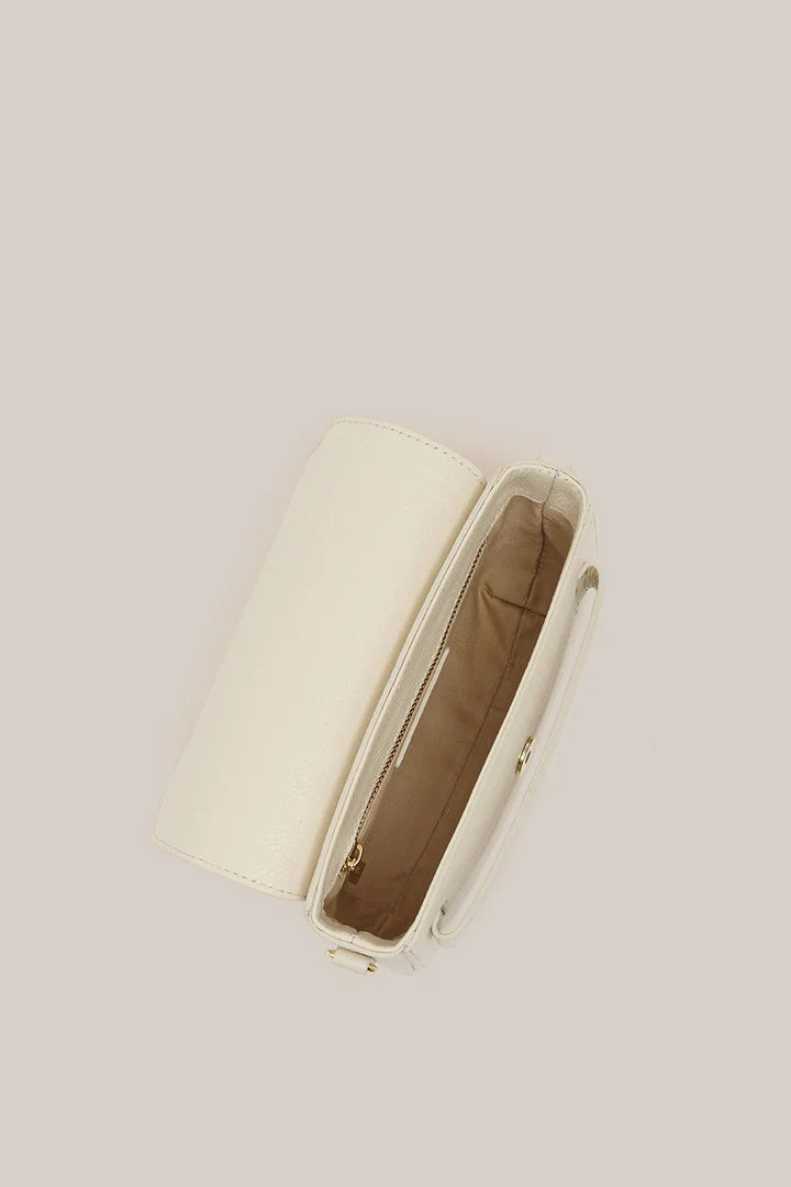 VESTIRSI - ZOE CROSSBODY SADDLE BAG (IVORY) - Image 4
